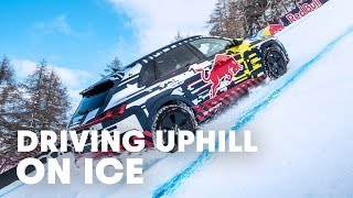 Mattias Ekström Drives Up Worlds Most Challenging Ski Slope [upl. by Jammin]