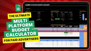 Dynamic Multiplatform Budget Calculator for SMMA Paid Ads Agency [upl. by Eelinnej]