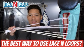 The Best Way to Use Lace N Loops Glove Converters TIE YOUR BOXING GLOVES BY YOURSELF [upl. by Otinauj]