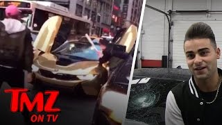 Youtuber Coby Persin’s 200k BMW Gets Smashed With A Baseball Bat  TMZ TV [upl. by Lucilla997]