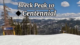 Peak 10 Centennial Black Diamond Ski Trail Breckenridge Ski Resort ◼️⛷️ ski breckenridge [upl. by Gorey514]