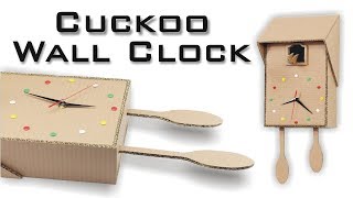 How to Make Cuckoo Clock Using Cardboard – Kids Room Art Craft [upl. by Maghutte570]