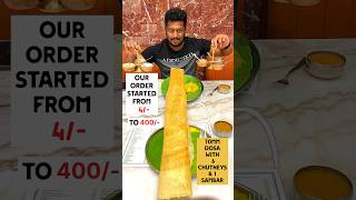 Hyderabads costliest Dosa  Chutneys 70mm Dosa  6 Chutneys 1 Sambar  Street Food Hyderabad [upl. by Isma596]