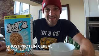 Review Ghost Protein Cereal Peanut Butter [upl. by Akirdnahs]