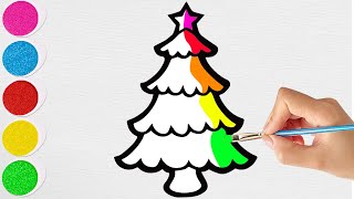 How To Draw A Christmas Tree  Drawing Christmas Tree Easy [upl. by Llet]