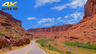 Utah Scenic Byway 128 Drive to Moab  Upper Colorado River Scenic Byway 4K  Most Beautiful Roads [upl. by Epilihp905]