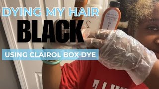 Dying My Hair Black with Clairol Box Dye [upl. by Gruver642]