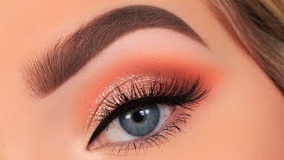 Full Glam Peach Makeup Tutorial [upl. by Ives]