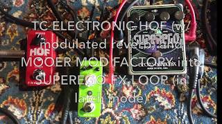 Using a MOOER MOD FACTORY and Friends for EHX SUPEREGO Drone Animation [upl. by Lorelle]