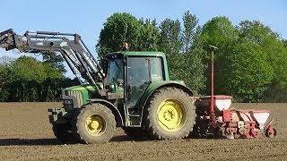 Maize Drilling with John Deere 6420S amp Ferrag Accord [upl. by Namara]