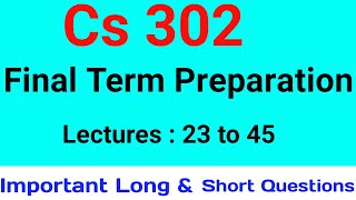 Cs302 Final Term Preparation 2022  cs302 final term mcqs  Part 2  Lets Study [upl. by Manson]