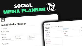 Notion Social Media Content Planner Template  How to use Notion for Content Creators [upl. by Oibirot122]