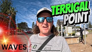 TERRIGAL POINT SURF BIG WAVES SURFING  CENTRAL COAST AUSTRALIA DJI MINI3 [upl. by Midan]