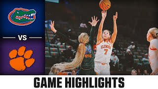 Florida vs Clemson Game Highlights  202425 ACC Womens Basketball [upl. by Acinom]