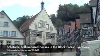 Schiltach village with halftimbered houses Black Forest Germany [upl. by Tally]