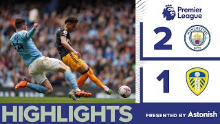 HIGHLIGHTS  MANCHESTER CITY 21 LEEDS UNITED  PREMIER LEAGUE [upl. by Sinnal]