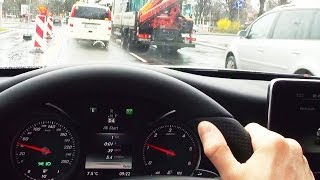 Mercedes C220 CDI W205 Drive in the City VERBRAUCH Onboard Driver View Diesel Fuel Consumption [upl. by Akehsay783]