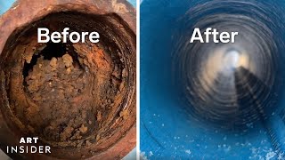 How Pipes Are Professionally Cleaned and Relined  Art Insider [upl. by Encratia]