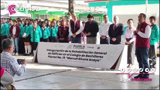 El Gobierno de Puebla entrega la rehabilitación general de ocho edificios en el COBAEP Plantel 15 [upl. by Arima]