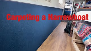 Carpet lining a Narrowboat  it looks great [upl. by Yzus]