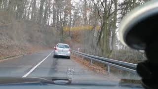 Die Hinfahrt der Weg zum Schwanberg Schloss Parkplatz von Kitzingen aus start mit MercedesBenz CLK [upl. by Grissel]