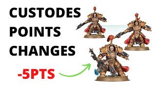 Adeptus Custodes Points Changes from Chapter Approved  Review  Thoughts [upl. by Kindig]