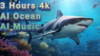 💎AICreated Ocean Scenery amp Relaxing Neural Network Music – Ideal Live Wallpaper for Office [upl. by Aiseneg]