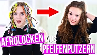 MEGA LOCKEN mit PFEIFENPUTZERN  Julia Beautx [upl. by Cammi676]