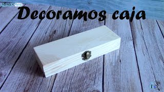 DECORAMOS UNA CAJA DE MADERA CON CRAQUELADO Y DECOUPAGE [upl. by Tab]