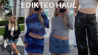 EDIKTED fall try on haul  review  sizing guide with discount count [upl. by Ring]