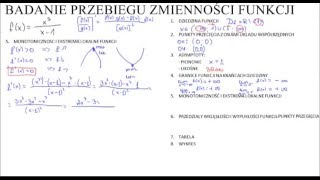 Badanie przebiegu zmienności funkcji 1 [upl. by Marlee]