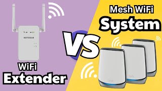 WIFI EXTENDER VS WIFI MESH SYSTEM Which is best for your home garage basement etc [upl. by Wj]