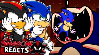 Sonic amp Shadow Reacts To SONICEXE vs SUNKY Friday Night Funkin Logic  Cartoon Animation [upl. by Airalav]