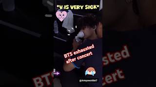 BTS exhausted after concert😭😭💔 bts btsarmy btsmember kpop btsshorts [upl. by Dorolisa575]