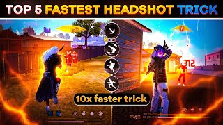 Top 5 Secret Headshot Trick For M1887 Ump amp Desert Eagle 😱  One Tap Headshot Trick  Free Fire 3 [upl. by Vitek]