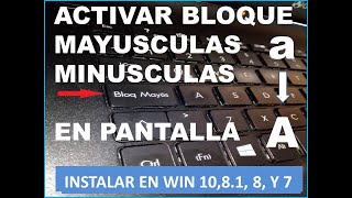 Indicador Bloq Mayus en pantalla cuando la tecla no tiene led [upl. by Oap]