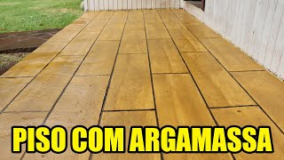 Reformai Meu PISO com ARGAMASSA  Efeito Pedra Com ARGAMASSA [upl. by Ingaborg814]