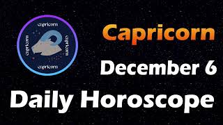 Capricorn Horoscope Today Capricorn Tarot today 6th December 2023 CapricornHoroscope Horoscopia [upl. by Ennahteb187]