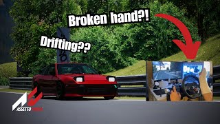 Can I DRIFT with broken hand  Assetto Corsa Wheel Cam Drifting [upl. by Coltson]