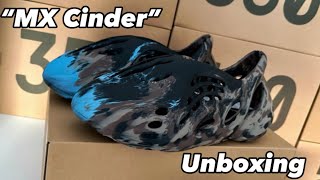 YEEZY FOAM RUNNER MX CINDER BLUE UNBOXING amp REVIEW [upl. by Mailli]