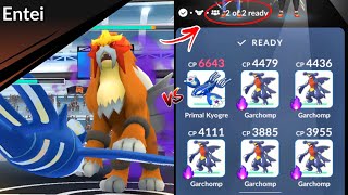 Shadow ENTEI FASTEST DUO raid in Pokemon GO [upl. by Airdnahs]