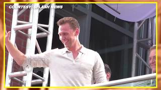 Tom Hiddleston FLIES SOLO Without Taylor Swift  Comic Con 2016 [upl. by Der]