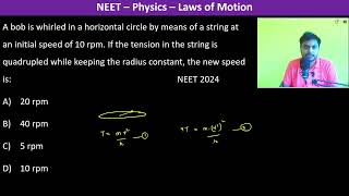 A bob is whirled in a horizontal circle by means of a string at an initial speed of 10 rpm If the [upl. by Phillie]