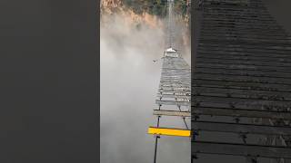 Amazing bungy jump from the cliff above the cloud 😱❣️ bungy cliffjump shortsvideo shorts [upl. by Nitsug837]