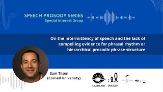 On the intermittency of speech and the lack of compelling evidence  Speech Prosody Lectures [upl. by Sreip]