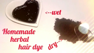 Homemade herbal hair dye l How to Instantly color your hair at home 100 natural  Instantly color [upl. by Ennaillij]