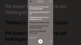 boys a liar part 2  lyrics preppy edit pinkpanthress cute lyrics lyricvideo fyp shorts [upl. by Muscolo437]