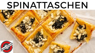 Schnelles Essen kochen Spinattaschen mit Feta [upl. by Suhcnip]