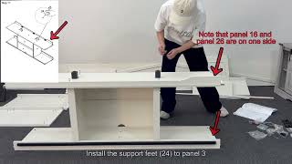 Okvnbjk 66quot TV Stand Assembly Instructions  XZ021 [upl. by Rollins]