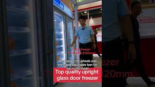 Upright commercial freezers two and three doors for frozen food display icecreamdisplayfreezer [upl. by Nelli]